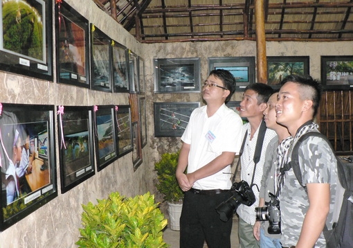 Visitors at the exhibition