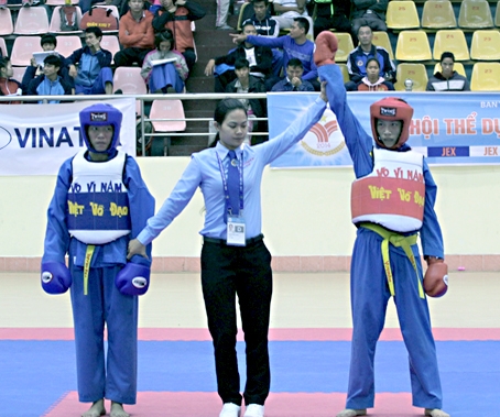 Le Uyen Phuong excellently defeated her rival in the final match to win one more gold medal 