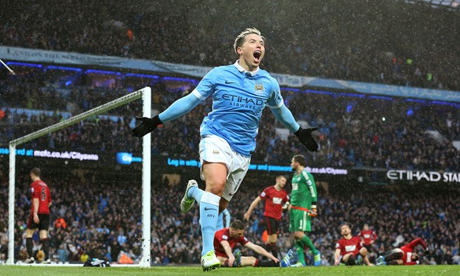 Nasri mang chiến thắng về cho Manchester City. (Nguồn: PA)