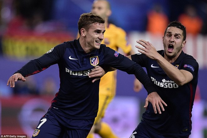 Antoine Griezmann tiễn Barcelona khỏi Champions League. (Nguồn: AFP/Getty Images)