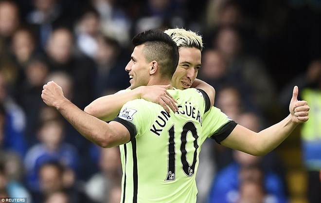 Aguero lập hat-trick mang chiến thắng về cho Man City. (Nguồn: Reuters)