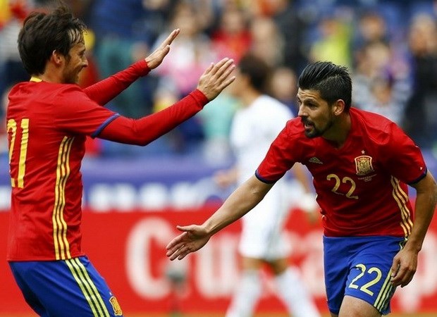 Nolito (số 22) tiếp tục thi đấu ấn tượng trước vòng chung kết EURO 2016. (Nguồn: Getty Images)