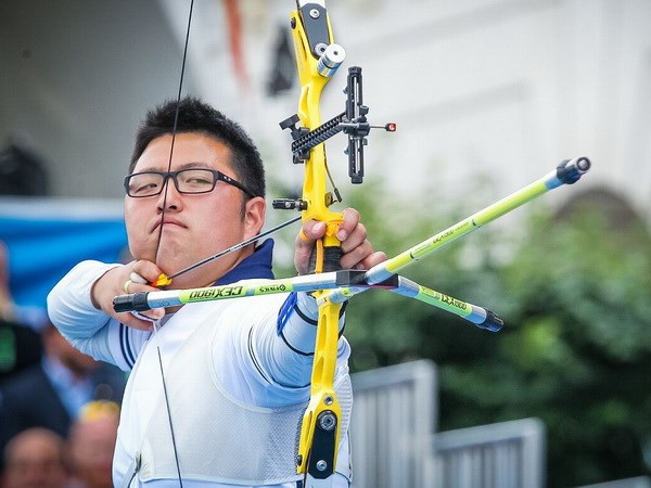 Cung thủ Hàn Quốc Kim Woo-jin. (Nguồn: AP)