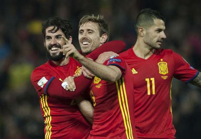 Tây Ban Nha dễ dàng có chiến thắng 4-0 trước FYR Macedonia. (Nguồn: Getty Images)