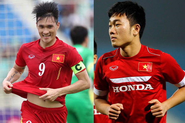 Công Vinh (trái), Xuân Trường có tên trong đội hình tiêu biểu AFF Cup 2016.