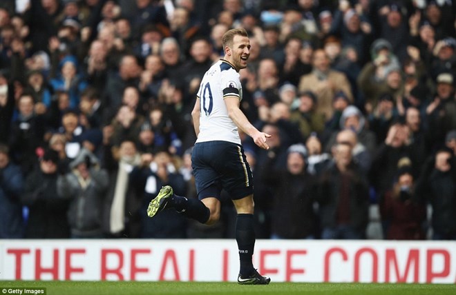  Kane lập hat-trick vào lưới West Brom. (Nguồn: Getty Images)