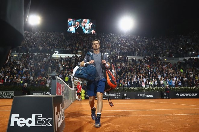 Murray sớm thành cựu vương Rome Masters. (Nguồn: AP)