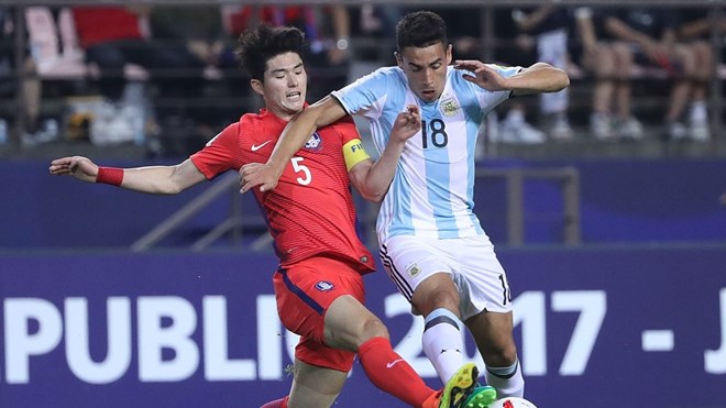 U20 Hàn Quốc đã đi tiếp, còn U20 Argentina có nguy cơ bị loại. (Nguồn: Getty Images)