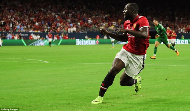 Lukaku mở tỷ số cho Manchester United. (Nguồn: Getty Images)