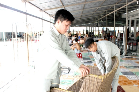 Học viên lao động tại Cơ sở điều trị cai nghiện ma túy tỉnh.