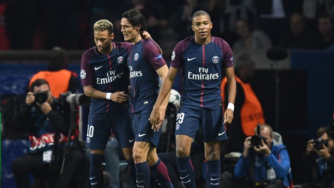 Bộ ba Neymar-Cavani-Mbappe giúp PSG đánh bại Bayern. (Nguồn: Getty Images)