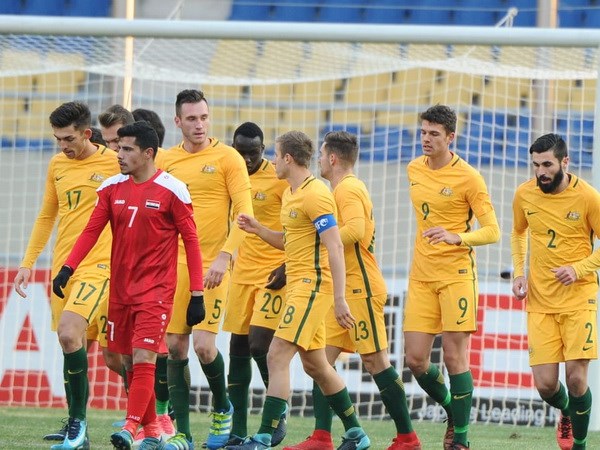 U23 Australia (áo vàng) có chiến thắng đầu tay. (Nguồn: AFC)