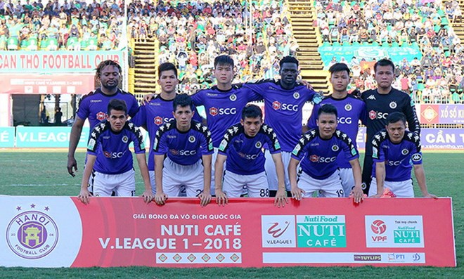 Các cầu thủ Câu lạc bộ Hà Nội. (Nguồn: vnleague)