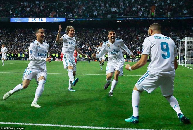 Real Madrid lần thứ 3 liên tiếp vào chung kết Champions League. (Nguồn: AFP/Getty Images)