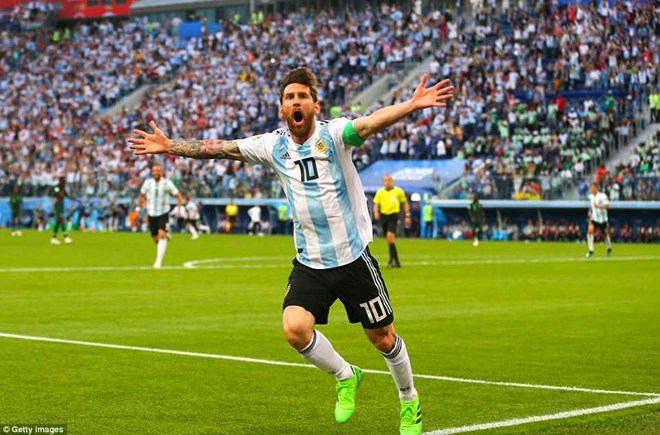 Messi ghi bàn thắng đầu tiên tại World Cup 2018.