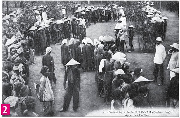 Năm 1911, những phu cao su đầu tiên ở ngoài tỉnh được Công ty nông nghiệp Suzannah chiêu mộ từ huyện Triệu Phong (tỉnh Quảng Trị) vào làm việc tại đồn điền của công ty, khởi đầu cho cuộc sống công nhân cao su với mức lương rẻ mạt và chất lượng sống tồi tệ.