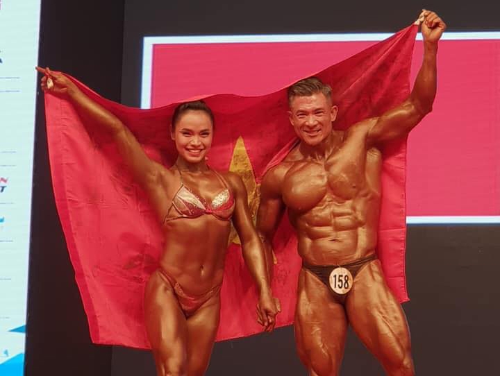 Đôi VĐV Nguyễn Hoàng Ngọc Thanh – Trần Văn Tâm xuất sắc đoạt HCB nội dung đôi nam nữ đến 52kg