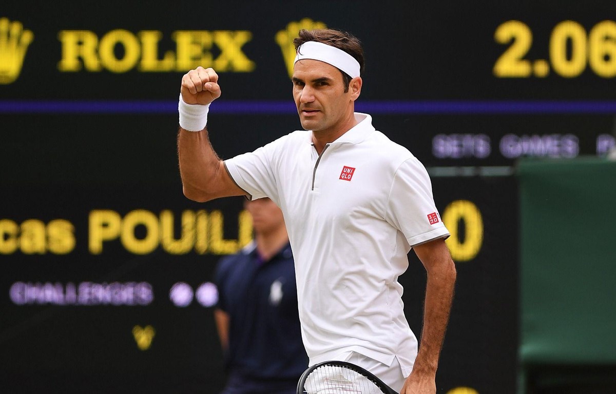Federer lần thứ 17 vào vòng 4 Wimbledon.