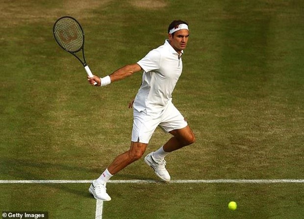  Federer thắng trận thứ 350 tại các giải Grand Slam.