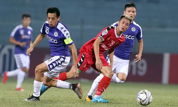 Hà Nội (áo xanh) vào bán kết AFC Cup liên khu vực