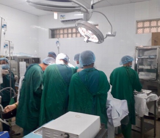 Một ca tai nạn lao động được phẫu thuật cấp cứu tại Bệnh viện đa khoa khu vực Long Thành
