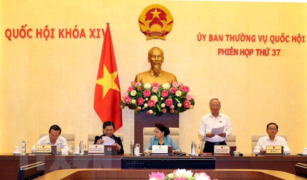  Phó Chủ tịch Quốc hội Uông Chu Lưu điều hành phiên họp. (Ảnh: Trọng Đức/TTXVN)