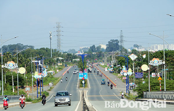 Đường Đặng Văn Trơn là một trong những trục giao thông chính trong quy hoạch phân khu cù lao Hiệp Hòa. Ảnh: P.Tùng