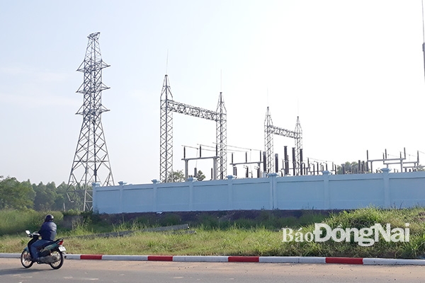 Trạm biến áp trong Khu công nghiệp Giang Điền (huyện Trảng Bom) hoàn thành nhưng vẫn chưa được đấu nối điện