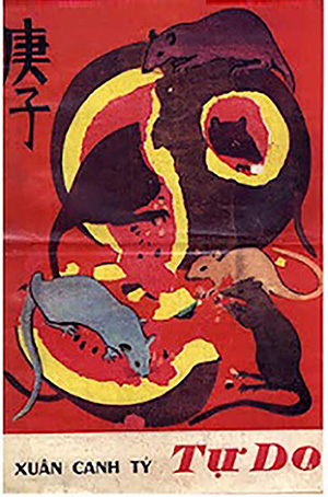 Bức tranh biếm họa 5 con chuột ăn quả dưa hấu của họa sĩ Nguyễn Gia Trí in trên bìa Báo Tự Do số Tết Canh Tý 1960 ở Sài Gòn đã gây chấn động khi dư luận cho rằng ông nhắm vào chế độ gia đình trị của Tổng thống Ngô Đình Diệm