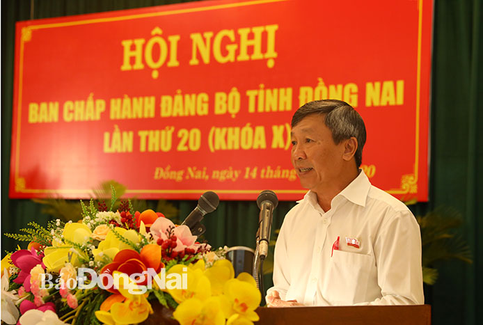 Phó bí thư thường trực Tỉnh ủy Hồ Thanh Sơn phát biểu kết luận hội nghị. Ảnh: HUY ANH