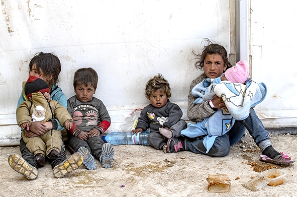 Người tị nạn tại một trại tạm ở tỉnh Hasakeh, Đông Bắc Syria ngày 18-3-2021. Ảnh: AFP/TTXVN 