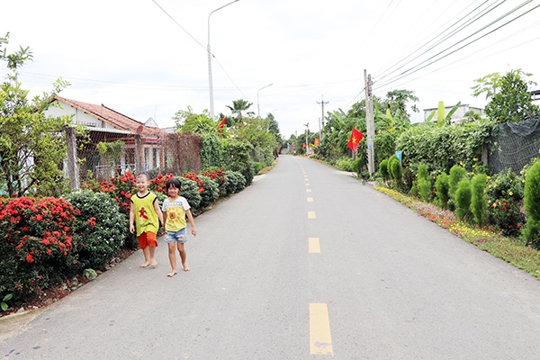 Tuyến đường xanh tại xã Tân Bình, H.Vĩnh Cửu. Ảnh: L.QUYÊN