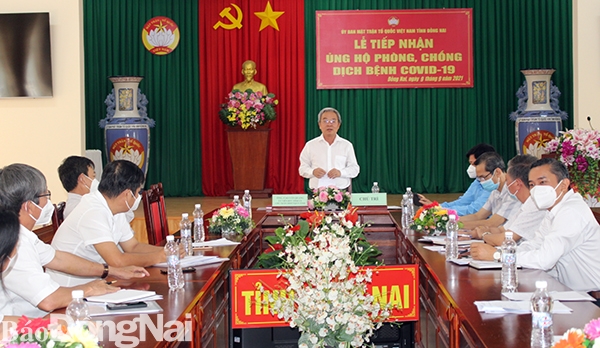 Chủ tịch Ủy ban MTTQ Việt Nam tỉnh Cao Văn Quang kết luận hội nghị