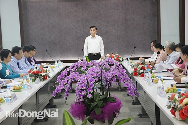 Ủy viên Trung ương Đảng, Bí thư Tỉnh ủy Nguyễn Hồng Lĩnh phát biểu chỉ đạo tại buổi làm việc