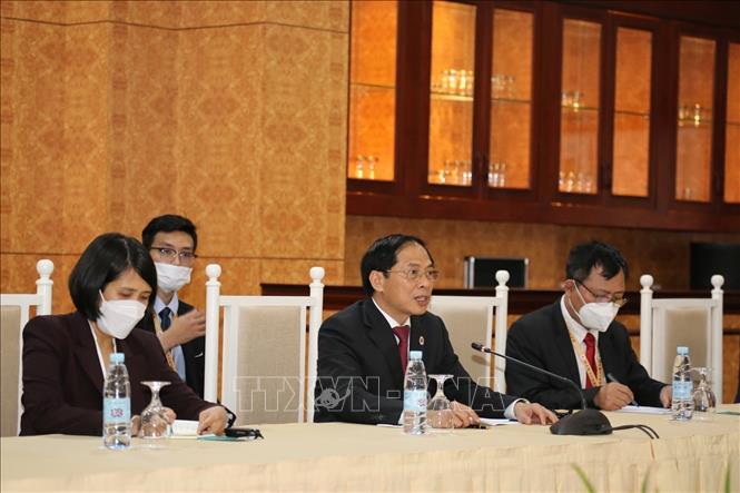 Bộ trưởng Ngoại giao Bùi Thanh Sơn dự hội nghị. Ảnh: TTXVN