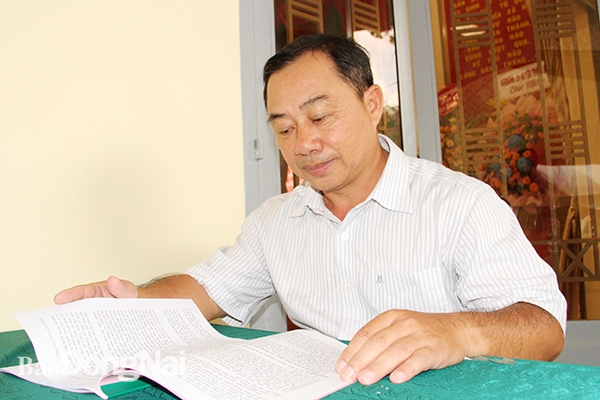 Ông Nguyễn Văn Hạnh, Bí thư Chi bộ kiêm Trưởng ấp Đông Hải, xã Hố Nai 3 (H.Trảng Bom)