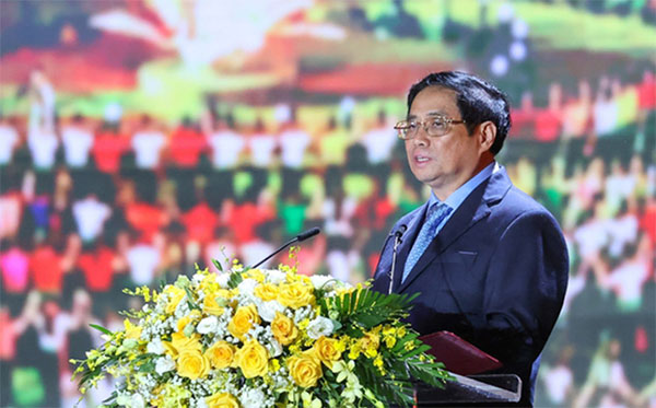 Thủ tướng Chính phủ Phạm Minh Chính vui mừng và tự hào khi Xoè Thái là di sản thứ 14 của Việt Nam được UNESCO ghi danh là Di sản văn hoá phi vật thể đại diện nhân loại