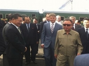 Nhà lãnh đạo Triều Tiên Kim Jong Il tại Nga. (Nguồn: AP)