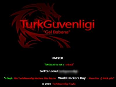 Hình ảnh của trang web khi bị nhóm TurkGuvenligi “hỏi thăm.”  