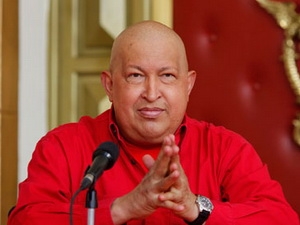 Tổng thống Chavez trước khi phẫu thuật.