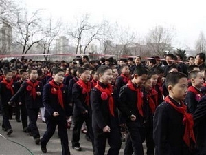 Học sinh tiểu học ở Triều Tiên. (Nguồn: AP)