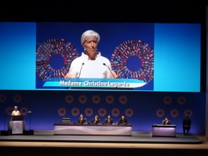  Tổng Giám đốc IMF Christine Lagarde phát biểu tại Hội nghị. 