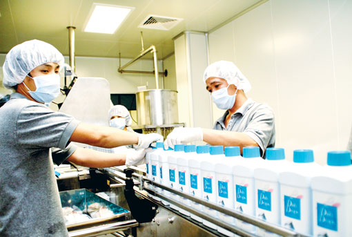 Sản xuất mỹ phẩm và thực phẩm chức năng của Công ty Amway có vốn đầu tư của Hoa Kỳ tại Khu công nghiệp Amata - Biên Hòa.