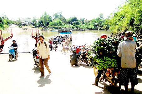 Bến phà Thanh Sơn.             (Ảnh minh họa)