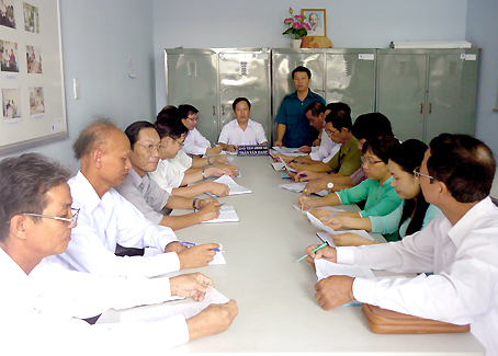 Một buổi xét tuyển thanh niên nhập ngũ ở xã Bàu Hàm 2.