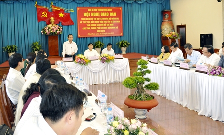 Quang cảnh hội nghị giao ban.