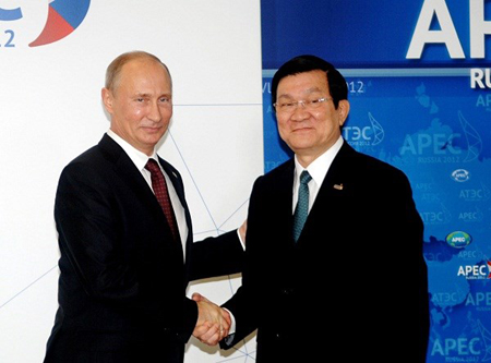 Tổng thống Nga Vladimir Putin sẽ thăm Việt Nam theo lời mời của Chủ tịch nước Trương Tấn Sang từ 12/11 (Nguồn: TTXVN)