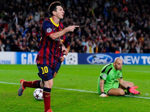 Messi lập công đưa Barcelona vào vòng knock-out. (Nguồn: AFP/Getty Images)