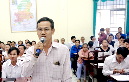 Cử tri huyện Long Thành kiến nghị tại buổi tiếp xúc