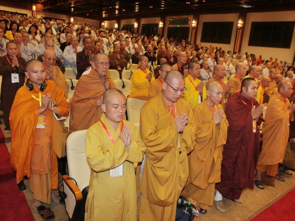 Các đại biểu dự đại lễ Vesak. (Nguồn: TTXVN)